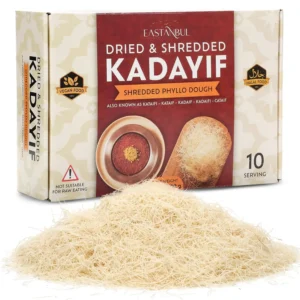 Eastanbul Dried & Chopped Kataifi Shredded Fillo Dough, Kurutulmus Kadayif Pastry Dough